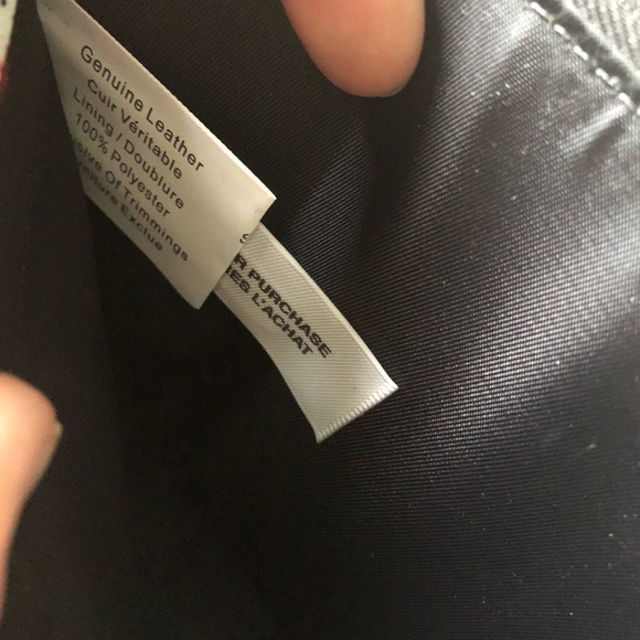 Danier leather wallet with removable strap in white - Picture 6 of 8